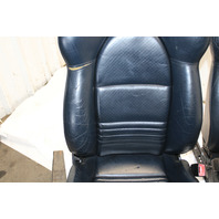 1999-2004 Porsche 911 Boxster Sport Seat Seats Pair Front Blue NOTE