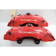 2008 2009 2010 Porsche Cayenne Gts Front Brake Caliper Set Pair Brembo Red - 95535142122 OEM