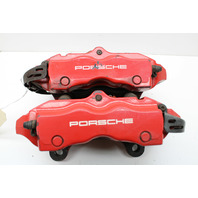 2008 2009 2010 Porsche Cayenne Gts Rear Brake Caliper Set Pair Brembo Red - 95535242151 OEM