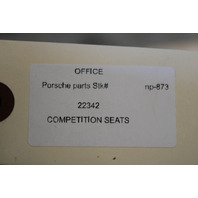 2005-2008 Porsche 911 997 Boxster Cayman 987 Front Sport Seats Front