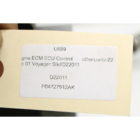 2001 Plymouth Voyager Engine Computer Module ECU ECM DME