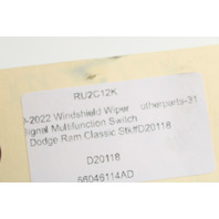2014 Dodge Ram 2500 Windshield Wiper Switch - 56046114AD OEM