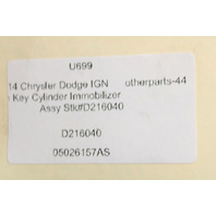 2014 Dodge Avenger Ignition Switch Keyless Entry