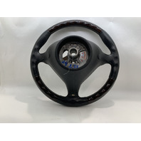 99-04 Porsche 911 996 Boxster 986 Steering Wheel 3 Spoke Tiptronic Wood Cracked OEM Used