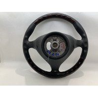 99-04 Porsche 911 996 Boxster 986 Steering Wheel 3 Spoke Tiptronic Wood Cracked OEM Used