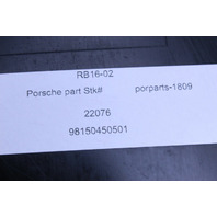 2013-2024 Porsche Boxster Cayman Left Quarter Fender Liner 98150450501 OEM