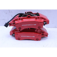 2013-2016 Porsche Boxster Cayman 981 Rear Brake Calipers Brembo Pair Red OEM