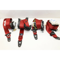 2010-2016 Porsche Panamera Gts Front Rear Right Left Seat Belts Red Belts Only - 97080303301 OEM
