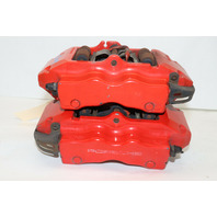 2004 2005 2006 Porsche Cayenne Turbo Rear Brake Caliper Set Pair Brembo Red OEM