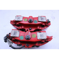 2013-2016 Porsche Boxster Cayman 981 Front Brake Calipers Brembo Pair Red OEM
