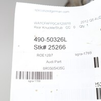 2009-2012 Audi Q5 Left Rear Spindle Knuckle Hub 8R0505431C OEM Used
