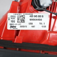 2012-2015 Audi A6 C7 Left Tail Light Lid Mounted 4G5945093B OEM Used