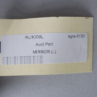 2009-2011 Audi A6 Left Door Mirror Oyster Grey 4F1857409AS OEM Used