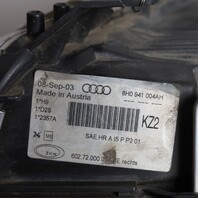 2003-2006 Audi A4 S4 Cabriolet Right Xenon Headlight Damaged Tabs OEM