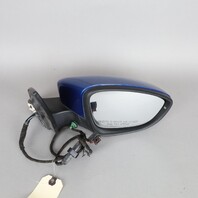 2009-2016 Volkswagen EOS Right Door Mirror Rising Blue 1Q1857508BG OEM Used