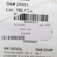 2006-2010 BMW 650i M6 Convertible Left Power Window Switch 61318029905 OEM Used