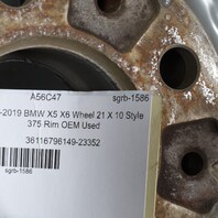 2011-2019 BMW X5 X6 Wheel 21 X 10 Style 375 Rim BENT AS IS