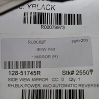 2006-2010 BMW 650i Right Side View Door Mirror 51167189452 OEM Used