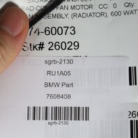 BMW 328i 335i 428i 435i Radiator Cooling Fan With Shroud 17428641964 OEM