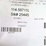1999-2001 BMW 740i 750i Left Xenon Headlight 63128386957 OEM NOTE