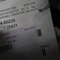 2012-2016 BMW 528i Radiator Cooling Fan Shroud 17418642161 OEM Used