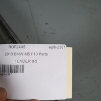 2012-2016 BMW M5 F10 Right Fender Black Sapphire 41357844702 OEM