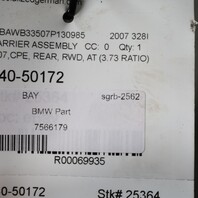 2007-2013 BMW 328i Rear Differential Carrier 3.73 Ratio 33107566179 OEM Used