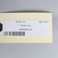 2010-2013 BMW 328i 335i Coupe/Convertible Right Door Mirror 51167282632 OEM Used