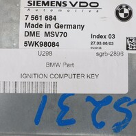 2006-2007 BMW 525i 530i E60 3.0 Engine Computer Immobilizer Key Set OEM Used