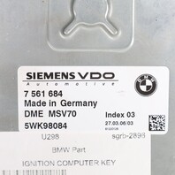 2006-2007 BMW 525i 530i E60 3.0 Engine Computer Immobilizer Key Set OEM Used