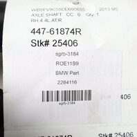 2012-2019 BMW M5 M6 Right Rear Axle Shaft CV Joint 33212284116 OEM