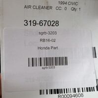 1994-1995 Honda Civic Air Cleaner FIlter Box OEM 4095352