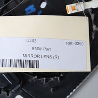 2016-2018 BMW 740i 750i Right Door Mirror Glass 51167407168 OEM Used