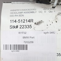2011-2013 BMW 528i 535i 550i M5 F10 Right Xenon Headlight 63117271904 OEM Used