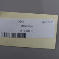 2007-2008 BMW 750Li Right Side View Door Mirror 51167190650 OEM Used