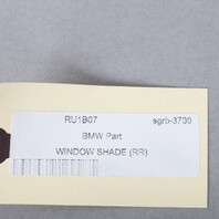 2014-2018 BMW X5 Right Rear Door Window Shade 51357373634 OEM Used