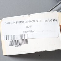 2009-2011 BMW 328i 335i E90 Door Mirror Left Right Pair Carbon Covers OEM Used