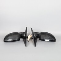 2009-2011 BMW 328i 335i E90 Door Mirror Left Right Pair Carbon Covers OEM Used
