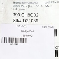 1999-2002 Dodge Ram 2500 3500 5.9L Cummins Timing Gear Cover 5017752AA OEM Used
