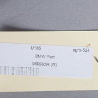 2008-2010 BMW 528i 535i 550i Right Door Mirror Black 51167189626 OEM Used