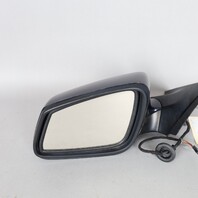2008-2010 BMW 528i 535i 550i Left Door Mirror Blue 51167189623 OEM Used