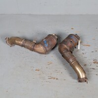 2009-2012 BMW 550i 650i 750i Exhaust Manifold Downpipe Set 18327645234 OEM Used