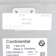 BMW 550i 650i 750i N63 Engine Control Module ECM ECU MSD85 12148610680 OEM Used
