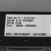 2000-2003 BMW 525i 530i 540i M5 Climate Temperature Control 64116916641 OEM
