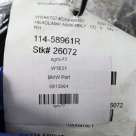 2002-2005 BMW 325i 330i Sedan Right Passenger Headlight 63127165786 OEM