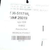 2011-2018 Porsche Cayenne Rear Brake Calipers Brembo Black 95835242301 OEM