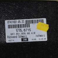 2005-2012 Porsche Boxster 987 Firewall Carpet Sand Black 98755103500 OEM Used