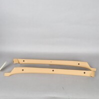 1990-1998 Porsche 964 993 Coupe Quarter Window Trim Pair Beige Leather OEM Used