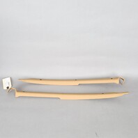 1990-1998 Porsche 964 993 Coupe Quarter Window Trim Pair Beige Leather OEM Used
