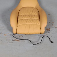 1995-1998 Porsche 911 993 Front Seat Upper Backrest Beige Leather OEM Used